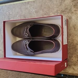 Ferragamo Nidal Boat Shoe Hickory Calf Size 11 D